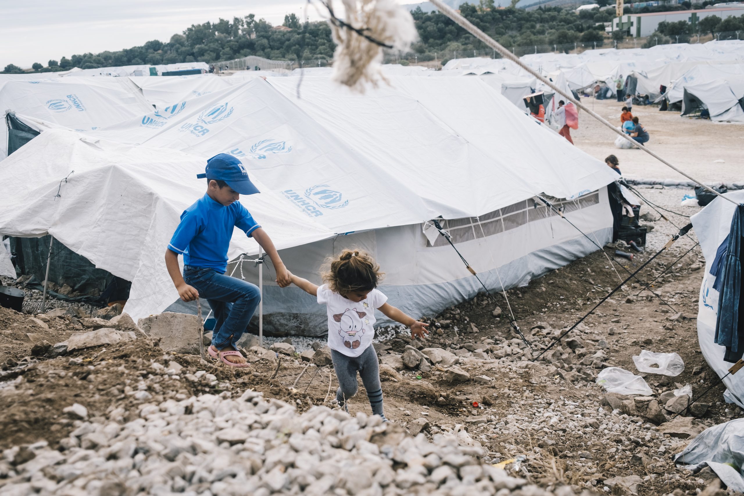 E&eacute;n op de drie alleenreizende kinderen in vluchtelingenkamp Lesbos is ernstig ondervoed
