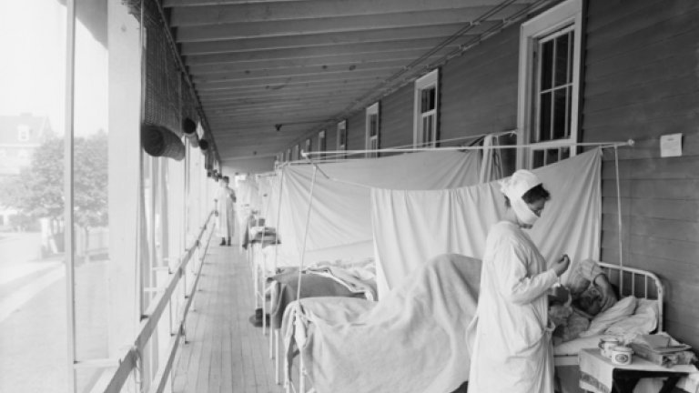 Ziekenhuis in de VS tijdens de Spaanse griep. Foto: Shutterstock