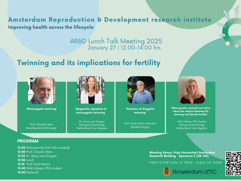 AR&D Lunch Talk Meeting: twinning and its implications for fertility