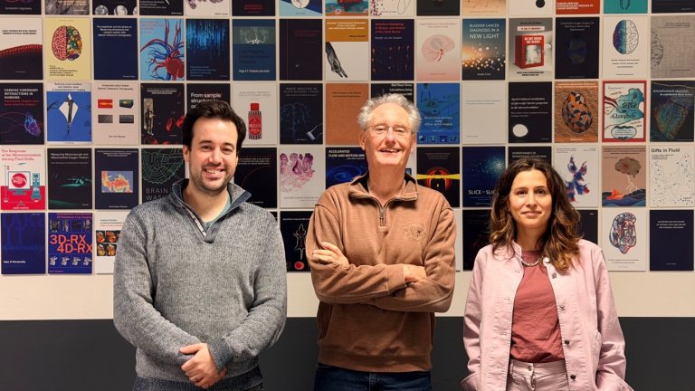 V.l.n.r. Xavier Attendu, Ton van Leeuwen and Mitra Almasian