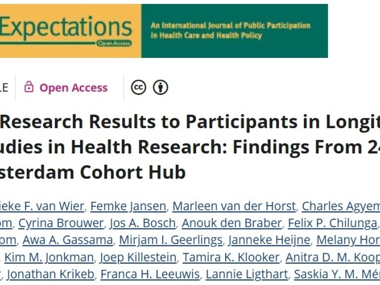 First Amsterdam Cohort Hub publication brings together experiences from 24 cohorts