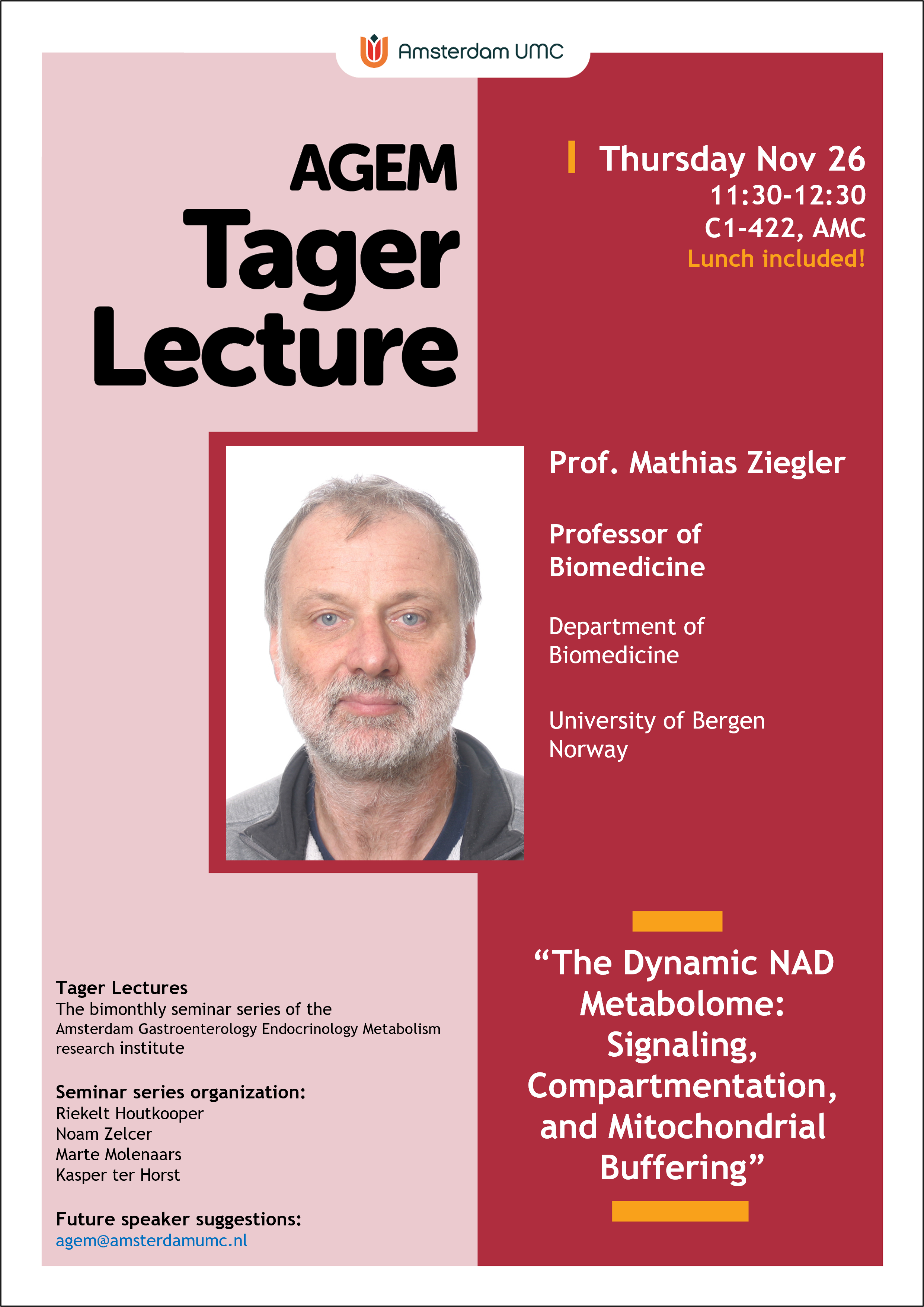 Poster Tager Lecture Mathias Ziegler