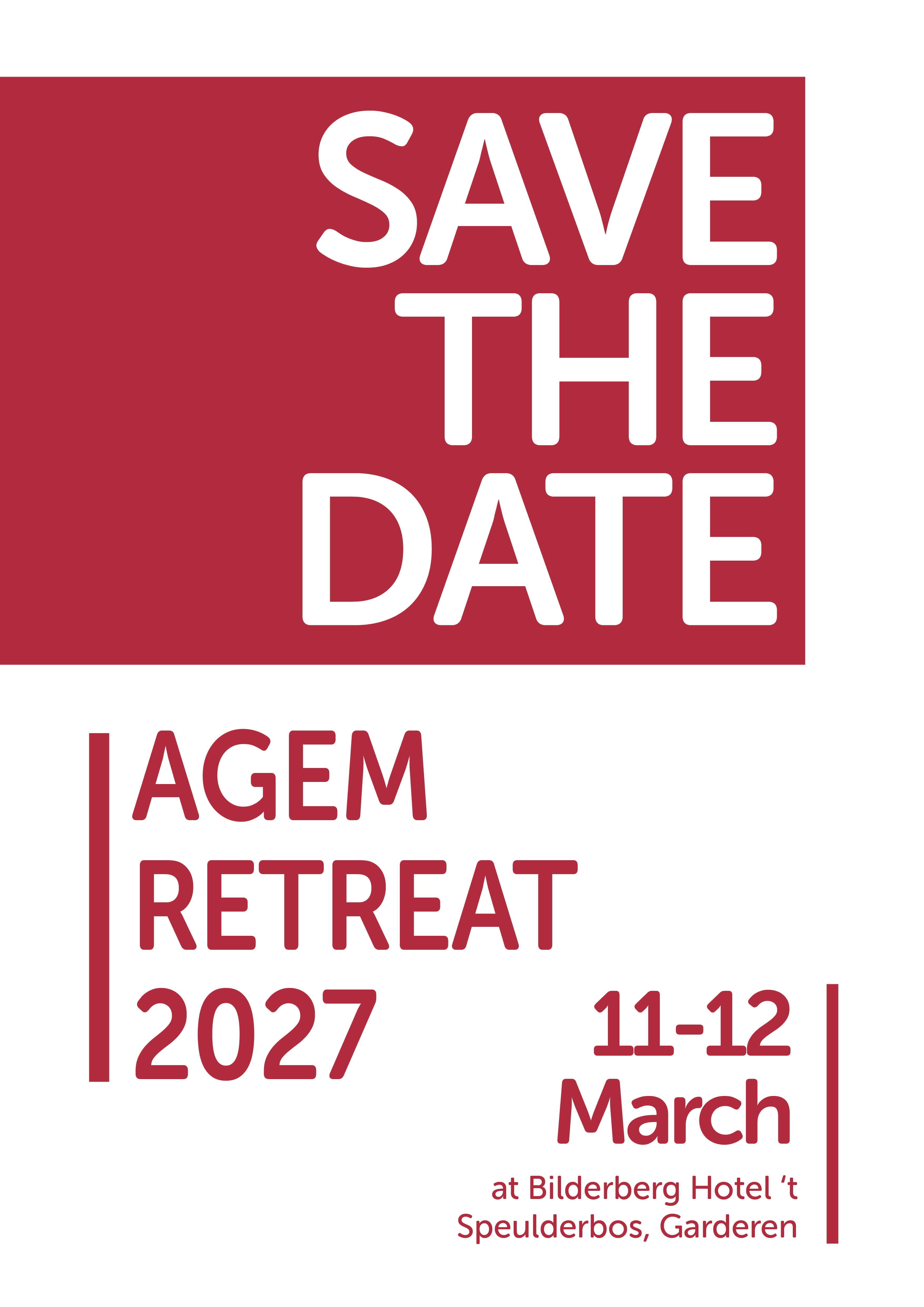 AGEM retreat 2027 Save the date poster