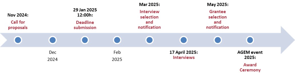 Time line AGEM talent development grant 2025